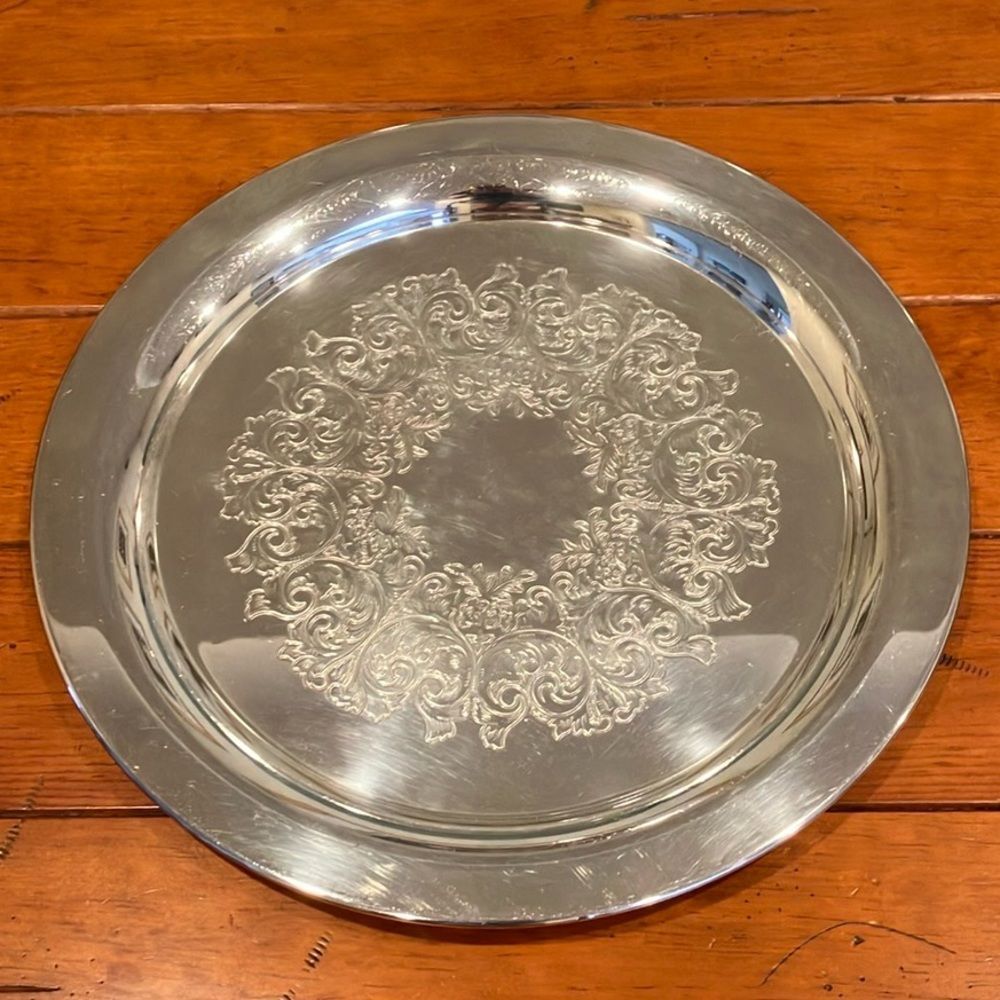 Vintage Wm A Rogers William Rogers Silver Serving Platter Tray Plate
